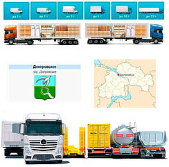 Вантажоперевезення  із Дніпровська в Дніпровське
