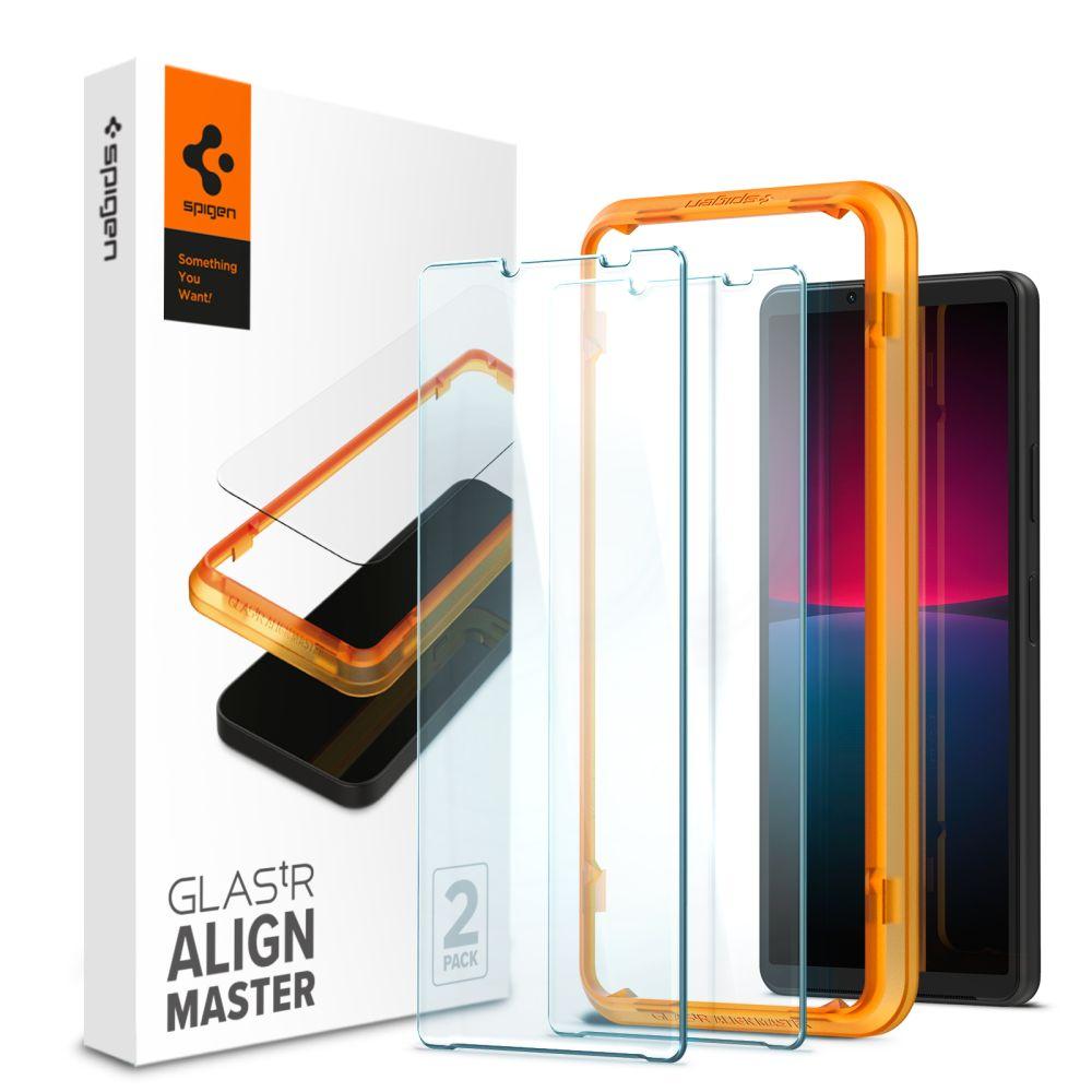 Захисне скло Spigen для Sony Xperia 10 IV - ALIGNmaster (2 шт), Clear (AGL04690)