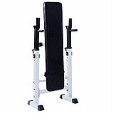 Лава для жиму під штангу похила для преса WCG 2020 складна + бруси складна W_1185, фото 3