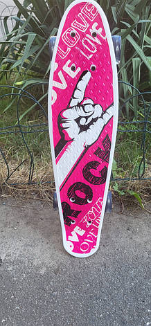 Пеніборд (Penny board), скейт, скейтборд зі світними колесами, фото 1