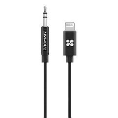 Перехідник Promate AudioLink-LT2 Lightning to Jack 3.5 мм 2.0 м, Black (Уцінка) (ch_audiolink-lt2.black)