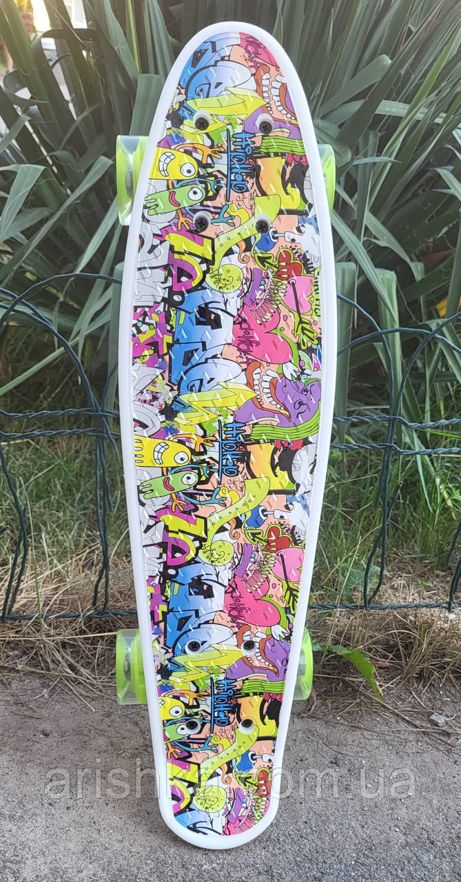Пеніборд (Penny board), скейт, скейтборд зі світними колесами