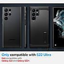 Чохол Spigen для Samsung Galaxy S22 Ultra — Tough Armor, Black (ACS03923), фото 3