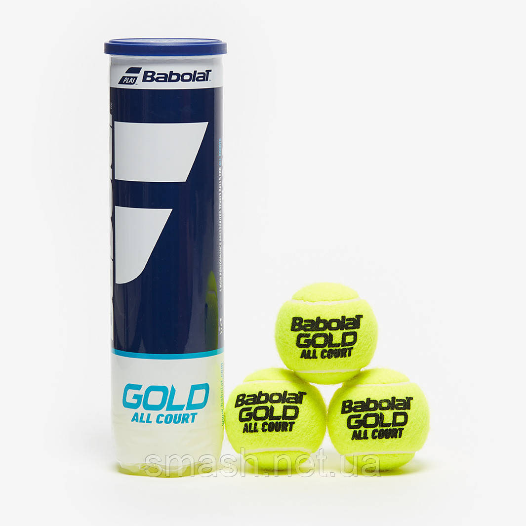 Мячи теннисные Babolat GOLD ALL COURT X4 (Ящик 18 банки) - фото 2 - id-p495901220