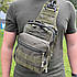 Сумка через плече чоловіча тактична (армейська сумка через плече) олива, фото 2