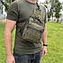 Сумка через плече чоловіча тактична (армейська сумка через плече) олива, фото 3