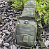 Сумка через плече чоловіча тактична (армейська сумка через плече) олива, фото 6