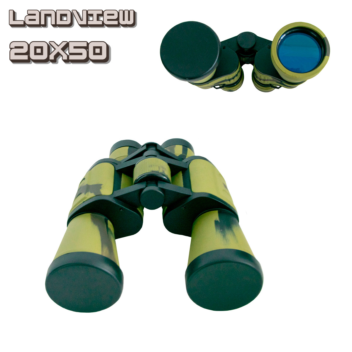 Бинокль туристический Binoculars - Landview 20x50 Хаки, мощный бинокль для охоты, компактный бинокль (ST) - фото 2 - id-p1670962205