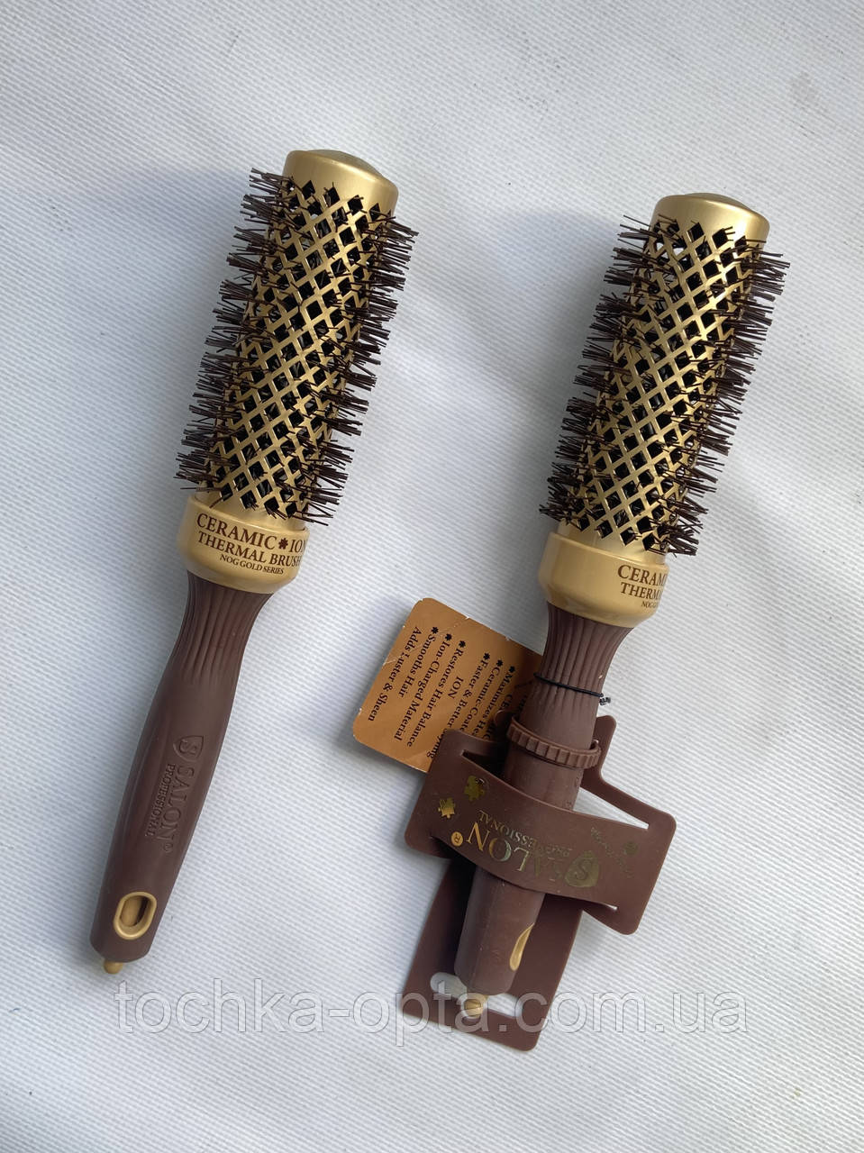 Брашинг для волосся керамічний SALON ion 33 Gold