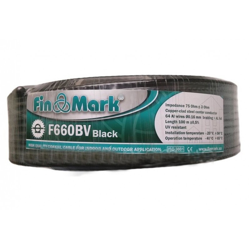 Кабель коаксиальный FinMark F660 BV чёрный, фото 1