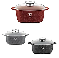 Казан Квадратний з Гранітним Покриттям і Кришком TK00054 Top Kitchen 20 см