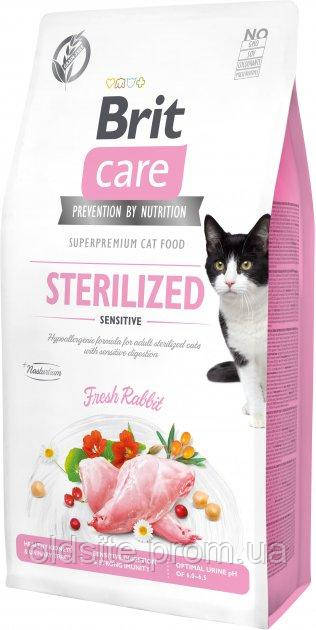 Корм Brit Care Cat Grain Free Sterilized Sensitive сухий з кроликом для стерилізованих кішок з чутливим травленням 7 кг