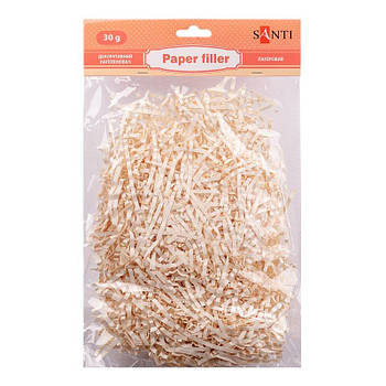 Наполнитель бумажный гофрированный SANTI цвет белый. 742788 G-Rich