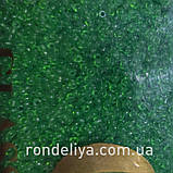 Бісер калібрований дрібний зелений прозорий, фото 2