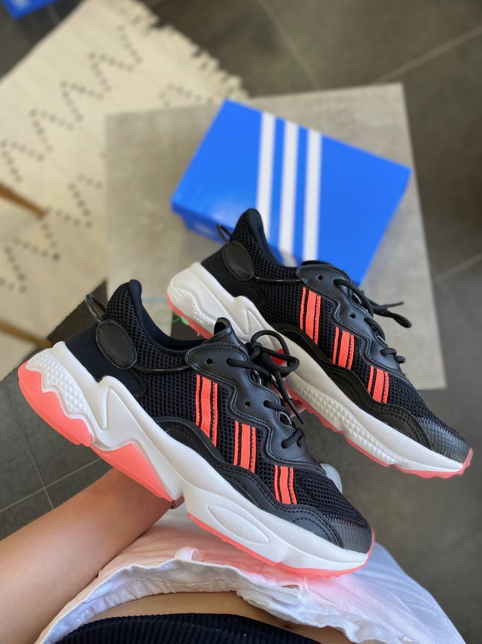 Кросівки чоловічі чорні Adidas Ozweego Adiprene pride (05844), фото 1
