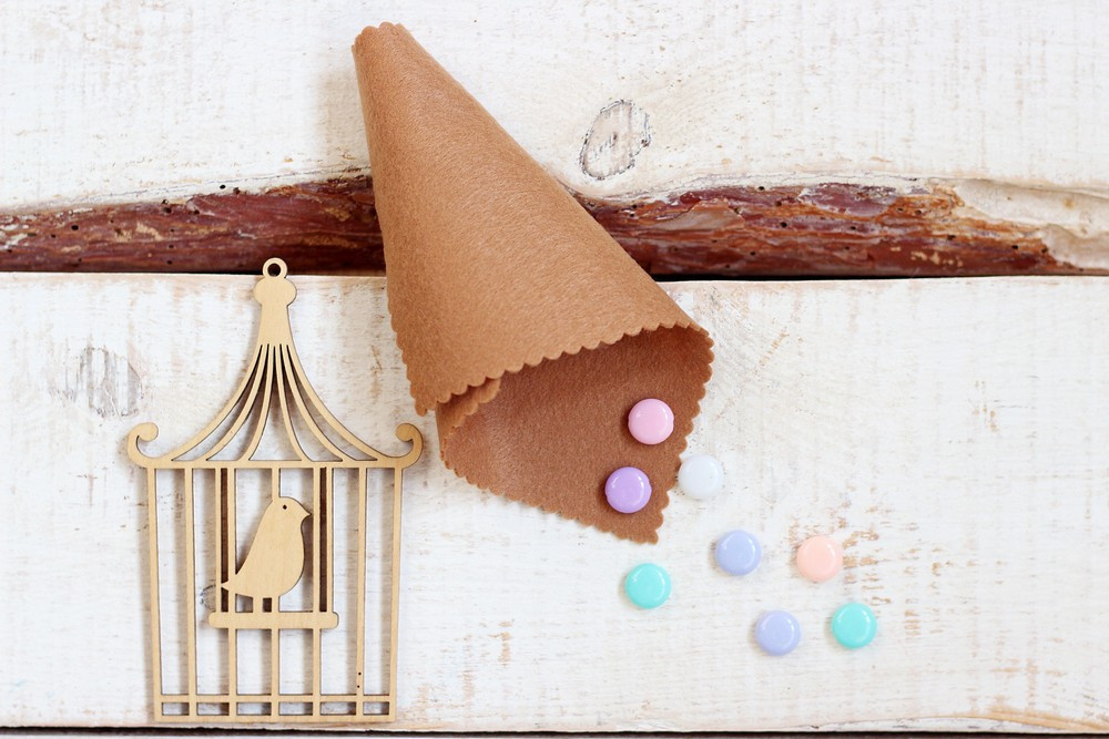 Фетр корейський м'який 1,2 мм для рукоділля і творчості, 40*30см, RN-35, коричнево-бежевий, фото 1