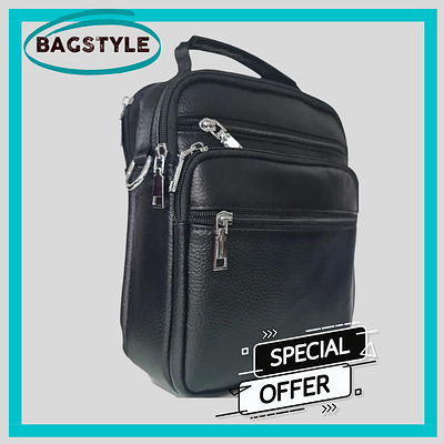 Сумка барсетка чоловіча через плече з натуральної шкіри щоденна міська для документів