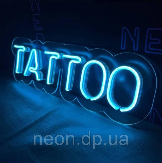 Неонова вивіска "Tattoo". LED-вивіска