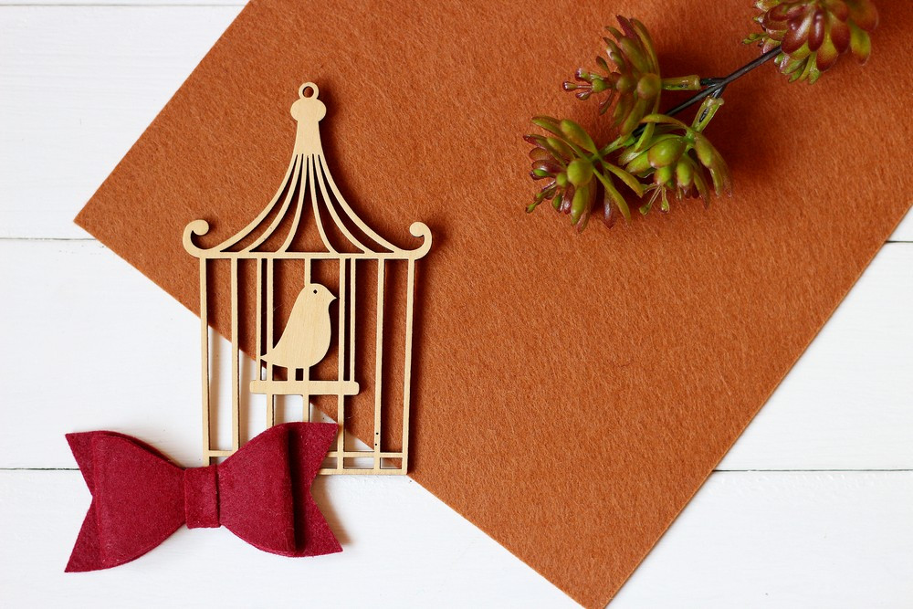 Фетр китайський жорсткий 2мм, 20*30см, світло-коричневий, фото 1