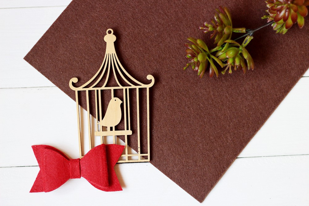 Фетр китайський жорсткий 2мм, 100*100см, коричневий, фото 1