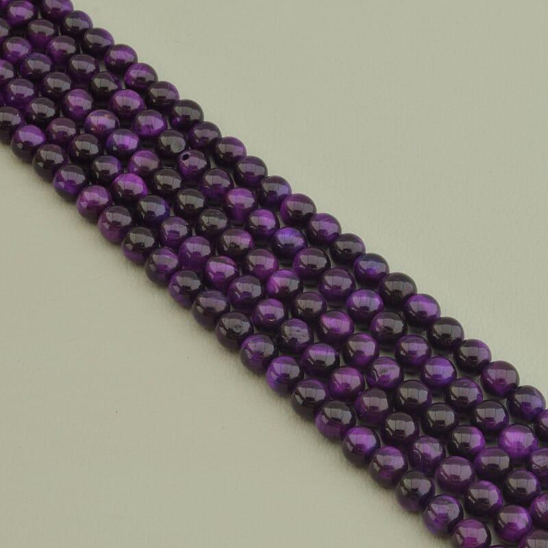 Нитка из натурального камня Котяче око 38 сантиметрів 6,5 мм (Без замка), фото 1