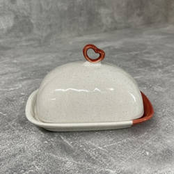 Масленка Ceramics Капучино Red 15,5x11 см h9 см (186005)