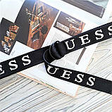Тканинний ремінь Guess чорний унісекс, фото 3