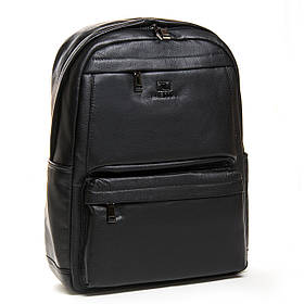 Рюкзак для чоловіків і жінок стильний шкіряний BRETTON 29*38*16 см. (2004-9 black)