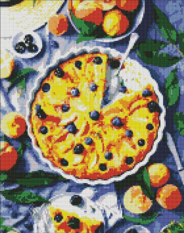 AMO7137 Набір алмазної мозаїки на підрамнику Персикова спокуса