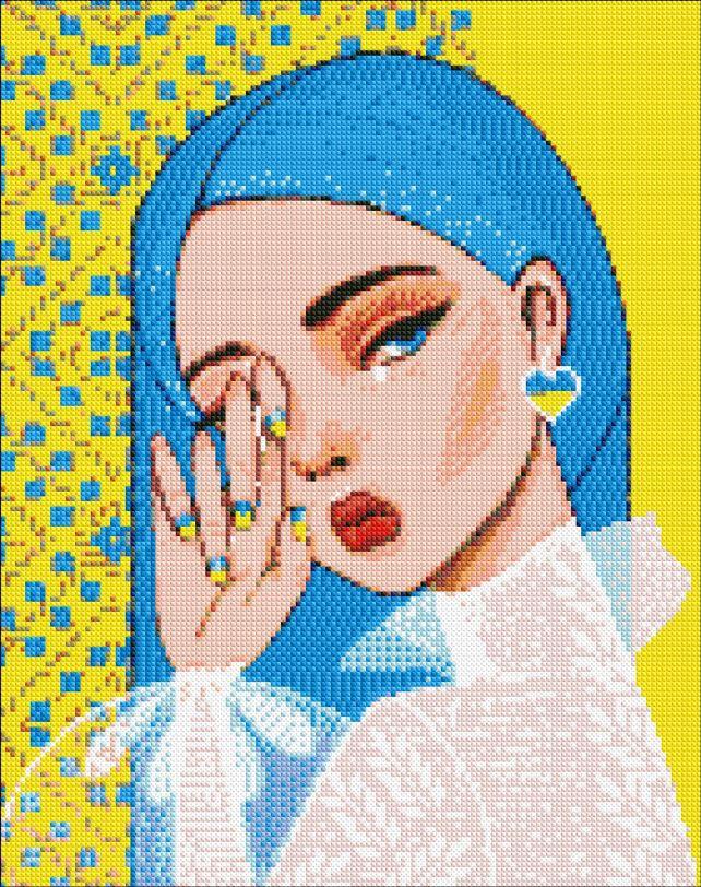 AMO7242 Набір алмазної мозаїки на підрамнику Незламна