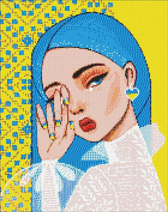 AMO7242 Набір алмазної мозаїки на підрамнику Незламна, фото 1