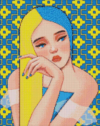 AMO7243 Набір алмазної мозаїки на підрамнику Непохитна, фото 1