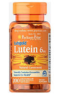 Для здоров'я очей Puritan's Pride LUTEIN 6 mg with Zeaxanthin 200 гельових капсул EXP 4/25 року включно