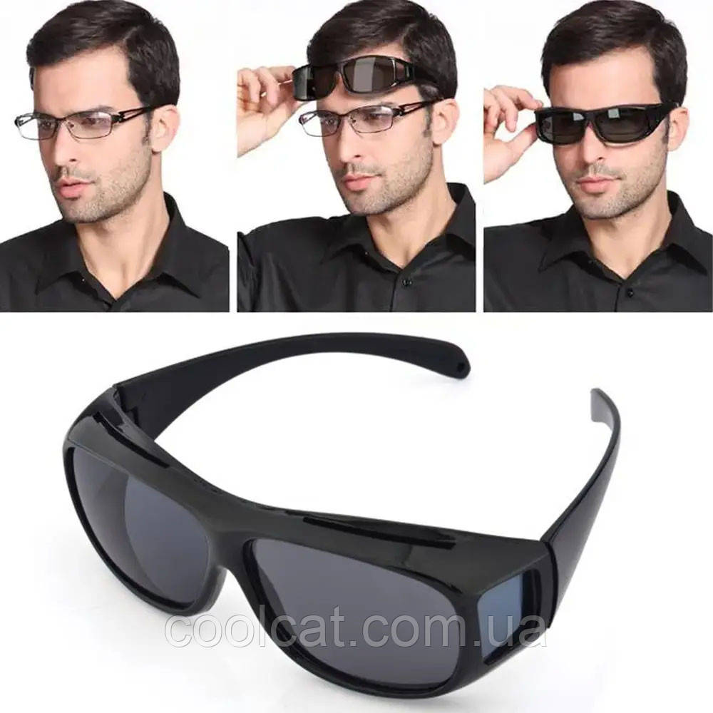 Солнцезащитные очки для водителей HD Vision, Темно-серые / Очки для вождения - фото 5 - id-p1671024486