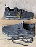 Чоловічі стильні сірі кросівки, розмір 44, фото 3