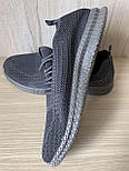 Чоловічі стильні сірі кросівки, розмір 44, фото 6
