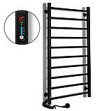 Рушникосушка електрична Flyme Black EF 10L (терморегулятор, таймер) ліве підключення, фото 2