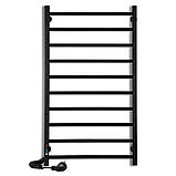 Рушникосушка електрична Flyme Black EF 10L (терморегулятор, таймер) ліве підключення, фото 3