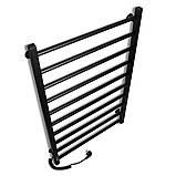 Рушникосушка електрична Flyme Black EF 10L (терморегулятор, таймер) ліве підключення, фото 6