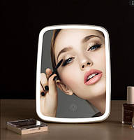 Косметическое зеркало с LED подсветкой для макияжа Jordan Judy LED Makeup Mirror настольное для мейкапа белое