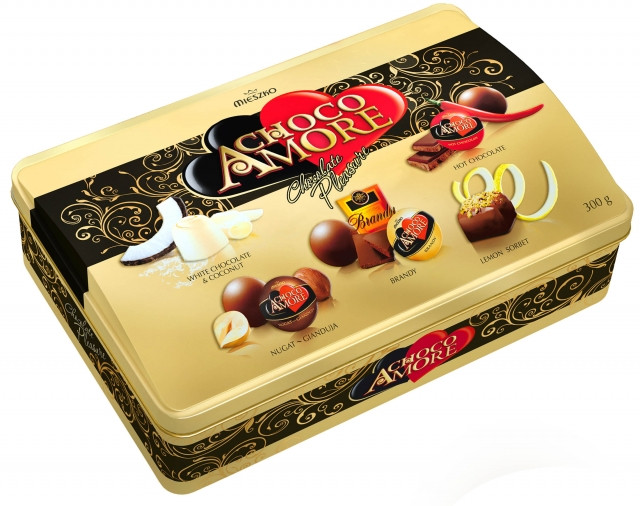 Шоколадні цукерки Mieszko Choco Amore в ж/б коробці, 300 г