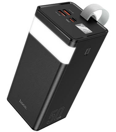 УМБ заряджене Power Bank HOCO Powermaster J86A 50000mAh з ф-цією настільної лампи, чорне, фото 1