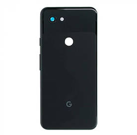 Задня кришка для Google Pixel 3A, зі склом камери (Чорна) Оригінал