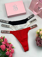 Подарочный набор Стринги со стразами Victoria`s Secret Rhinestone - цена поштучно указана, 8 цветов на выбор