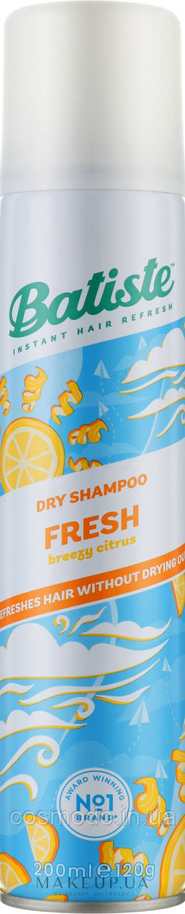Сухий шампунь для волосся Batiste Dry Shampoo Fresh breegy citrus