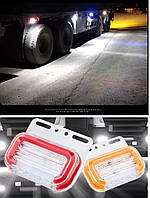 Габарит - червоний - 140х70мм 12/24V з функцією повороту.підсвічування номера-Алюм-й підклад.(1шт)