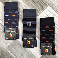 Носки мужские демисезонные хлопок Super Socks, арт 014, размер 41-44, ассорти, 08529