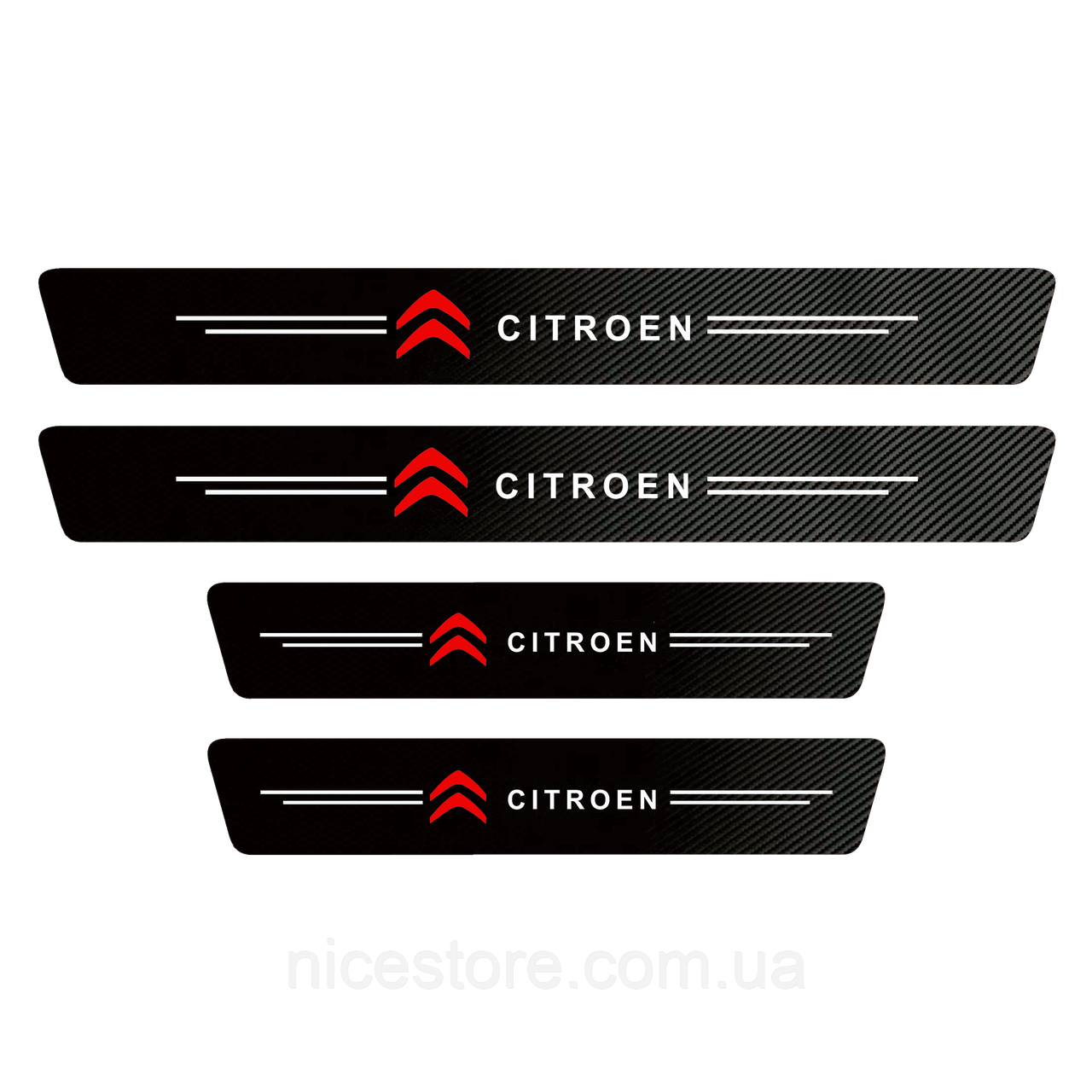 Захисна плівка на пороги авто з логотипом Citroen всі моделі та інші марки автомобілів style1, фото 1