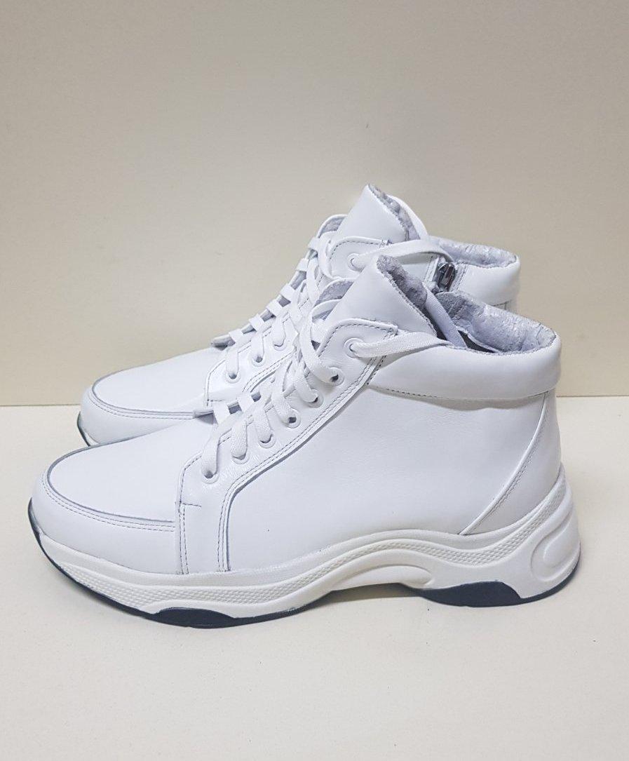 STTOPA деми зима. Розміри 40-44. Кросівки великих розмірів шкіряні. 212-4044 Білі, фото 1