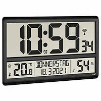 Часы настенные цифровые с термогигрометром TFA, XL, 360x28x235 мм (60452001)